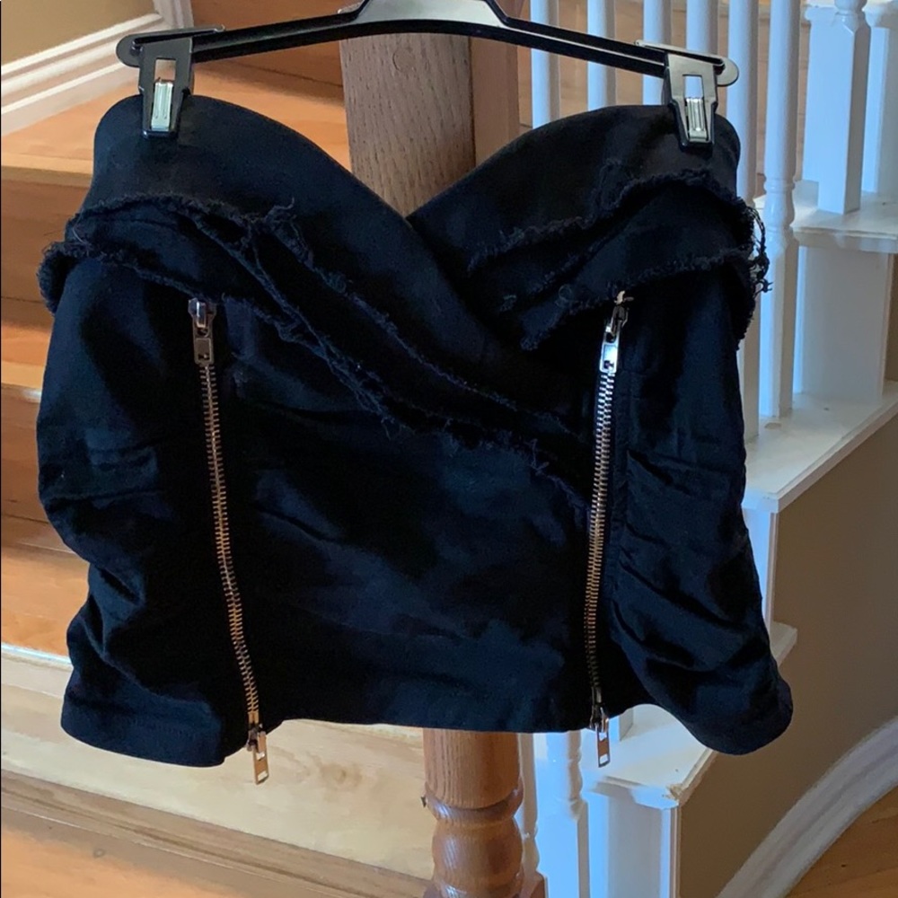 Dollskill zipper bustier top